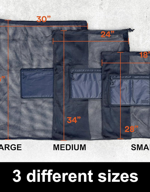 Load image into Gallery viewer, Extra Large Heavy Duty Mesh Bag. Best for Soccer Ball, Water Sports, Beach Cloth, Swimming Gears. Adjustable Shoulder Strap. Secure Side Pocket
