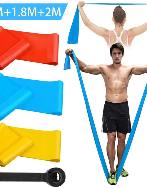 Load image into Gallery viewer, Elastic Fitness Bands 3Pcs Resistance Bands Elastic Fitness Tapes Yoga Pilates Crossfit Stretching Muscular Work Out Equipment
