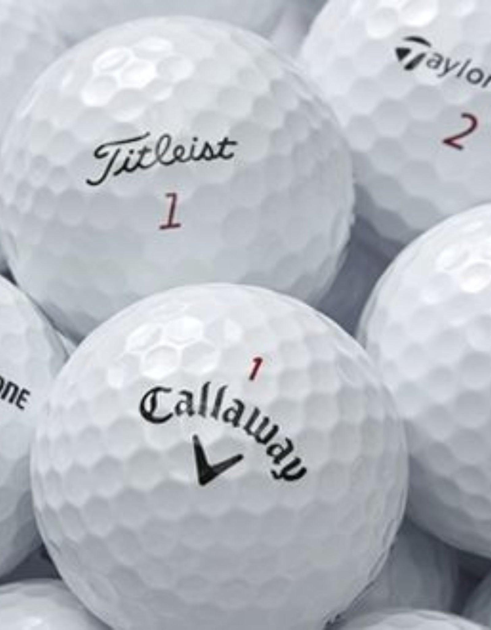 Mixed Golf Ball Brands, Mint/ 5A/ AAAAA Quality, 48 Pack, White