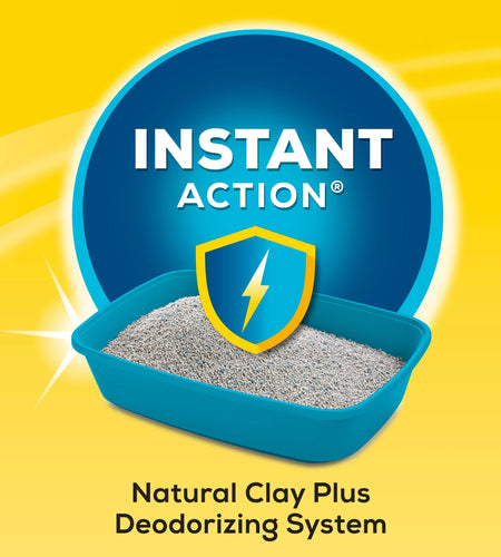 Purina  Instant Action Clumping Cat Litter, Natural, Low Dust, Odor Control, 35 Lb. Pail