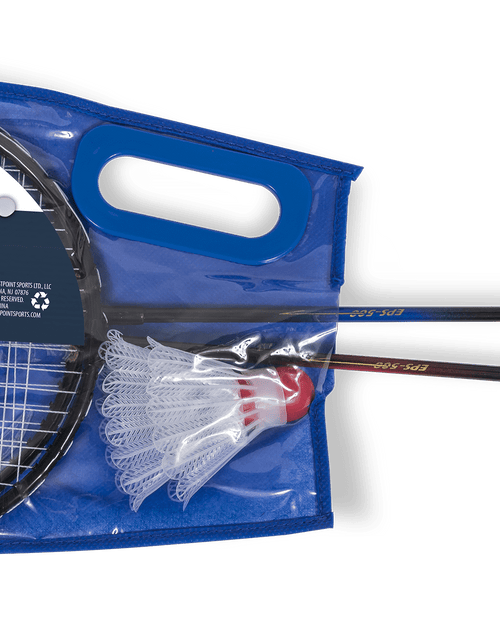 Load image into Gallery viewer, 2 Player Badminton Racket Set; 2 Rackets with Steel Shafts, 2 Shuttlecock Birdies
