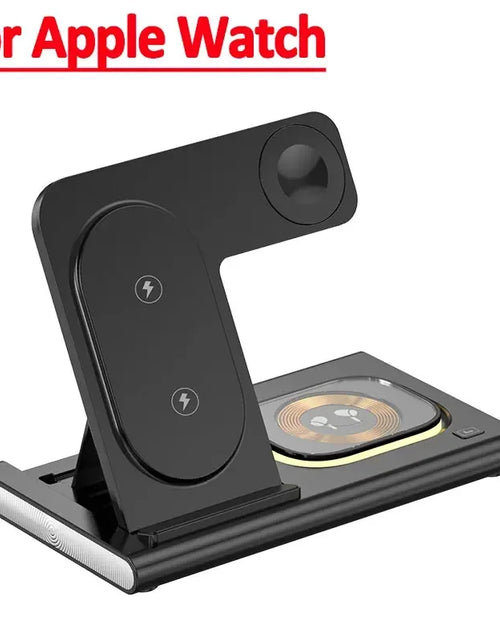 Load image into Gallery viewer, 3 in 1 30W Foldable Fast Charging Dock Station for Iphone 15 14 13 12 Pro Max Apple Watch 8 7 6 Airpods Watch Wireless Charger
