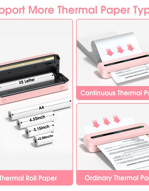 Load image into Gallery viewer, Small Mobile Printer M832 53-216Mm Thermal Paper Printer Inkless Thermal Printer PC &amp; Phone for Travel Home Mobile Office Study
