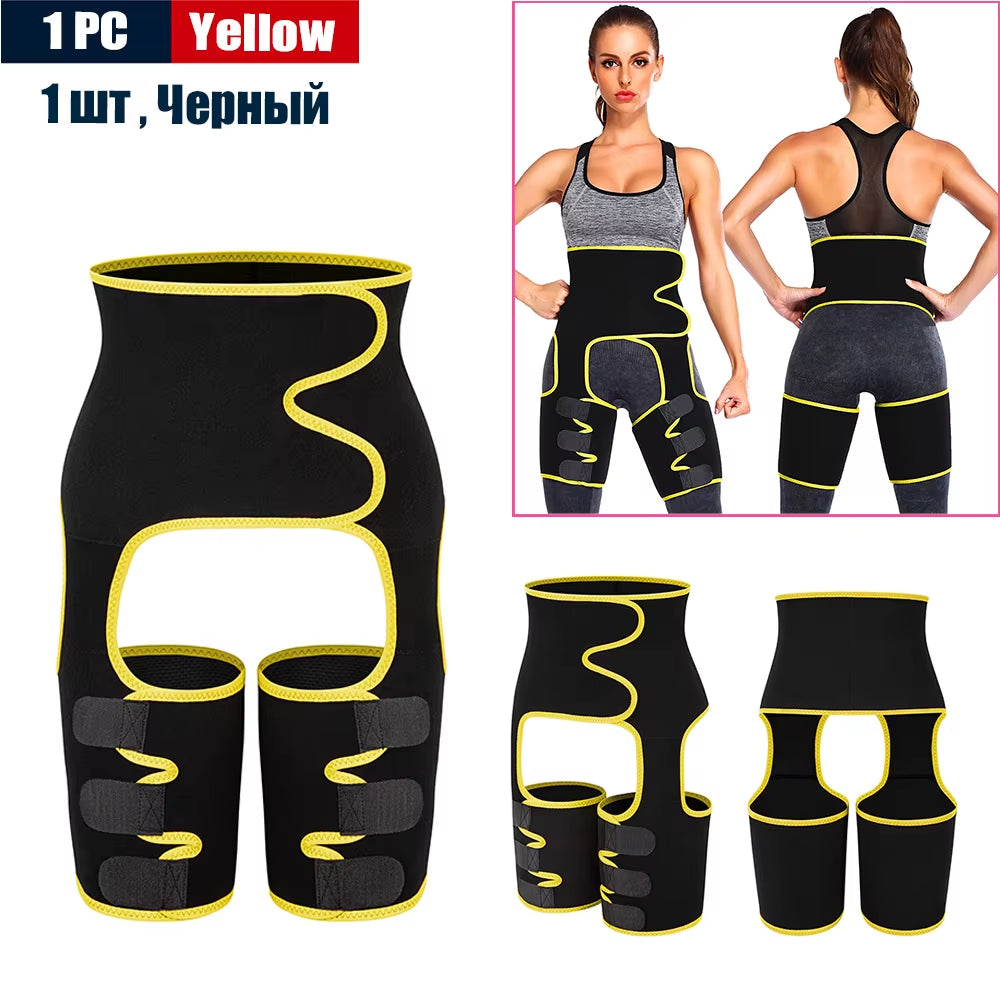 Body 3-In-1 Waist and Thigh Trimmer for Women Weight Loss Butt Lifter Waist Trainer Slimming Support Belt Hip Raise Shapewear