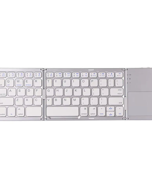 Load image into Gallery viewer, Portable Foldable Folding Keyboard Mini Wireless Bluetooth Keyboard Touchpad Keyboard for Windows Android IOS Tablet Ipad Phone
