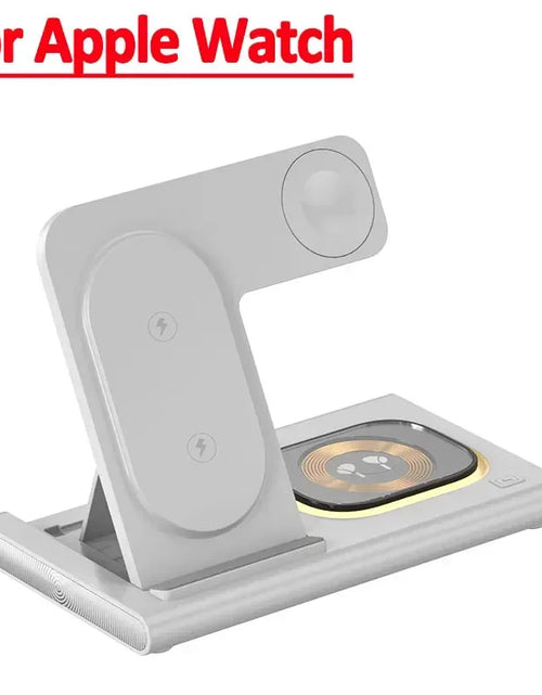 Load image into Gallery viewer, 3 in 1 30W Foldable Fast Charging Dock Station for Iphone 15 14 13 12 Pro Max Apple Watch 8 7 6 Airpods Watch Wireless Charger
