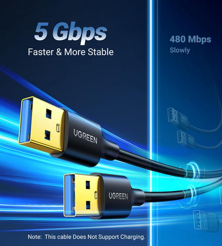 USB to USB Cable, USB 3.0 Male to Male Type a to Type a Cable for Data Transfer Compatible with Hard Drive, Laptop, DVD Player, TV, USB 3.0 Hub, Monitor, Camera, Set up Box and More 3FT